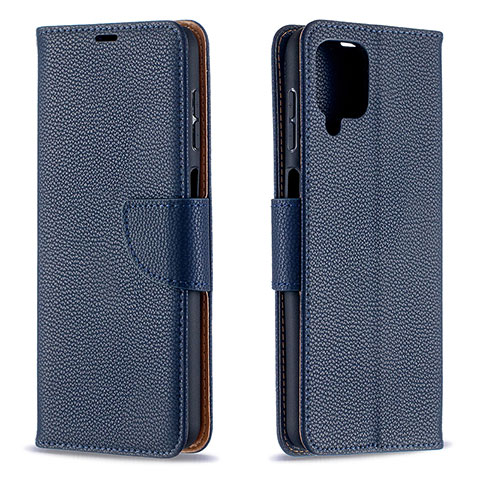 Handytasche Stand Schutzhülle Flip Leder Hülle B06F für Samsung Galaxy A12 5G Blau