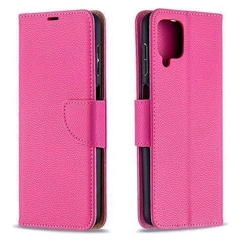 Handytasche Stand Schutzhülle Flip Leder Hülle B06F für Samsung Galaxy A12 Nacho Pink