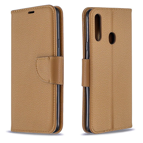 Handytasche Stand Schutzhülle Flip Leder Hülle B06F für Samsung Galaxy A20s Braun