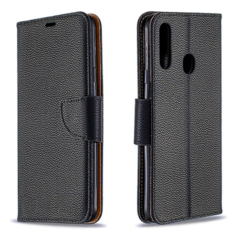 Handytasche Stand Schutzhülle Flip Leder Hülle B06F für Samsung Galaxy A20s Schwarz