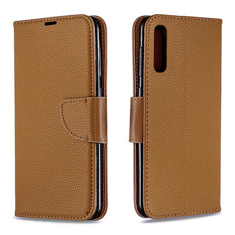 Handytasche Stand Schutzhülle Flip Leder Hülle B06F für Samsung Galaxy A30S Braun