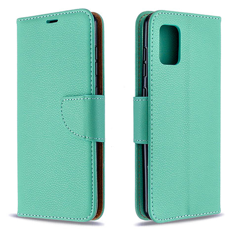 Handytasche Stand Schutzhülle Flip Leder Hülle B06F für Samsung Galaxy A31 Grün