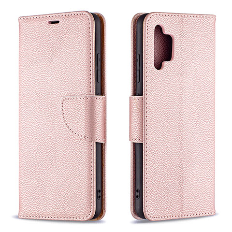 Handytasche Stand Schutzhülle Flip Leder Hülle B06F für Samsung Galaxy A32 4G Rosegold