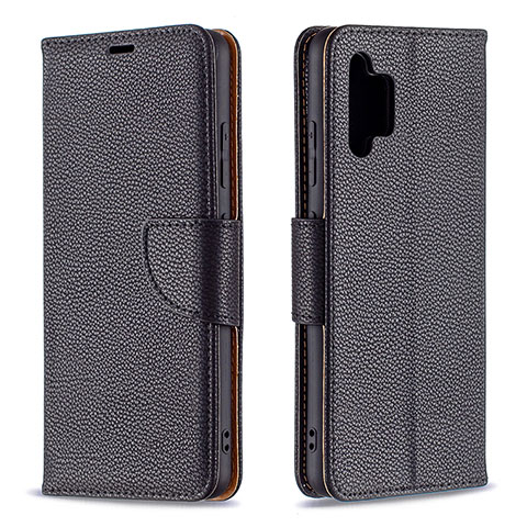 Handytasche Stand Schutzhülle Flip Leder Hülle B06F für Samsung Galaxy A32 4G Schwarz