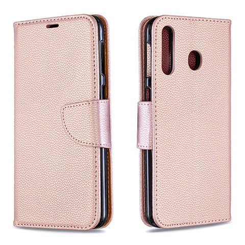 Handytasche Stand Schutzhülle Flip Leder Hülle B06F für Samsung Galaxy A40s Rosegold