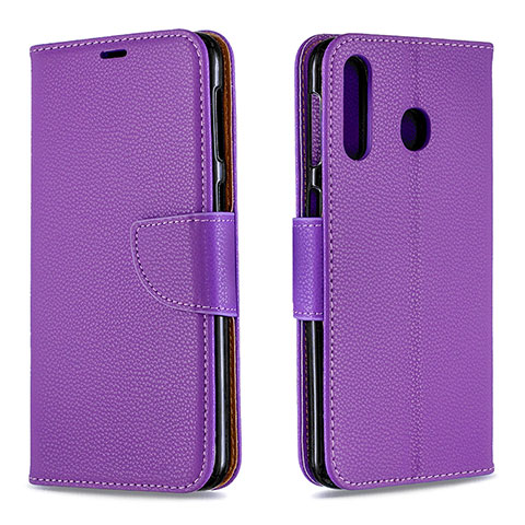 Handytasche Stand Schutzhülle Flip Leder Hülle B06F für Samsung Galaxy A40s Violett