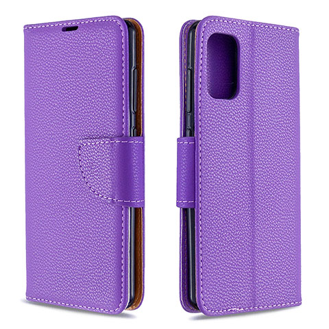 Handytasche Stand Schutzhülle Flip Leder Hülle B06F für Samsung Galaxy A41 Violett