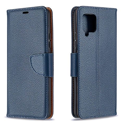 Handytasche Stand Schutzhülle Flip Leder Hülle B06F für Samsung Galaxy A42 5G Blau