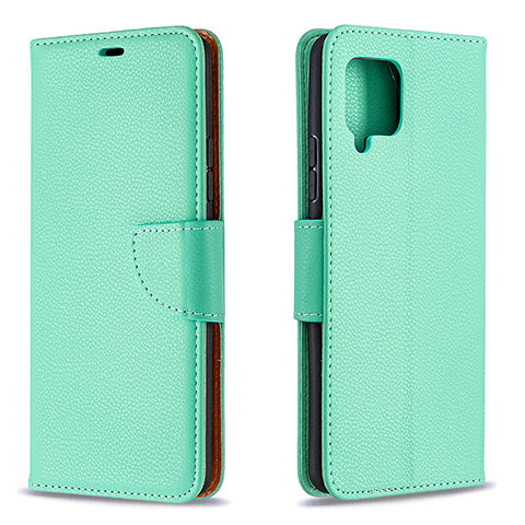 Handytasche Stand Schutzhülle Flip Leder Hülle B06F für Samsung Galaxy A42 5G Grün