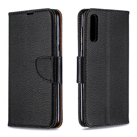 Handytasche Stand Schutzhülle Flip Leder Hülle B06F für Samsung Galaxy A50 Schwarz