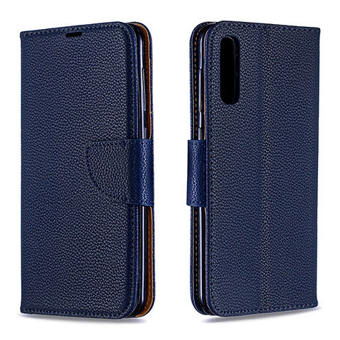 Handytasche Stand Schutzhülle Flip Leder Hülle B06F für Samsung Galaxy A50S Blau