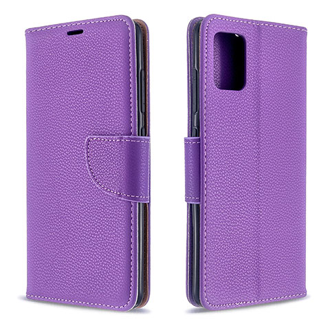 Handytasche Stand Schutzhülle Flip Leder Hülle B06F für Samsung Galaxy A51 4G Violett