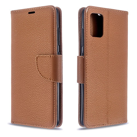 Handytasche Stand Schutzhülle Flip Leder Hülle B06F für Samsung Galaxy A51 5G Braun