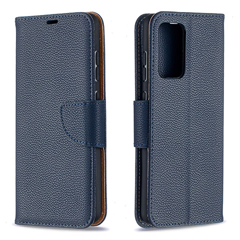 Handytasche Stand Schutzhülle Flip Leder Hülle B06F für Samsung Galaxy A52 4G Blau