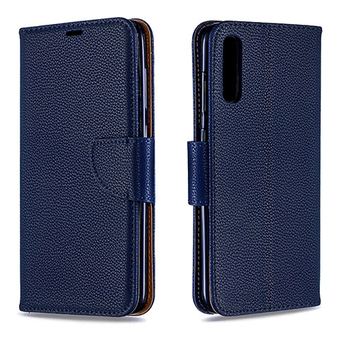 Handytasche Stand Schutzhülle Flip Leder Hülle B06F für Samsung Galaxy A70 Blau