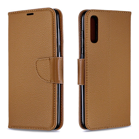 Handytasche Stand Schutzhülle Flip Leder Hülle B06F für Samsung Galaxy A70S Braun