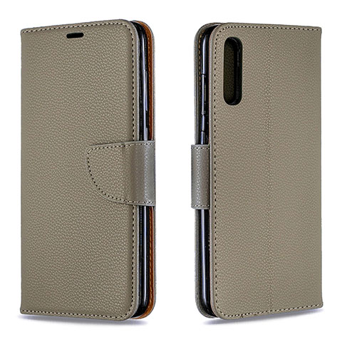 Handytasche Stand Schutzhülle Flip Leder Hülle B06F für Samsung Galaxy A70S Grau