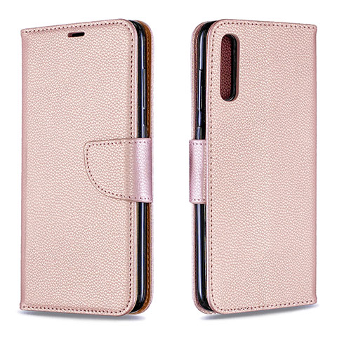 Handytasche Stand Schutzhülle Flip Leder Hülle B06F für Samsung Galaxy A70S Rosegold