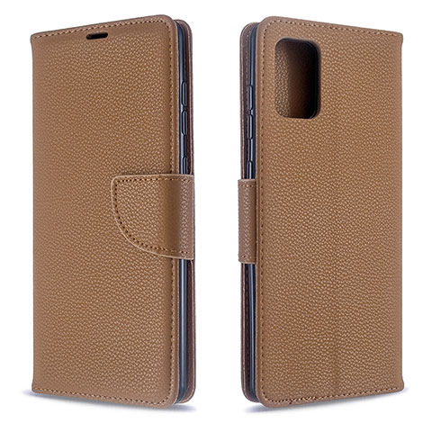 Handytasche Stand Schutzhülle Flip Leder Hülle B06F für Samsung Galaxy A71 4G A715 Braun