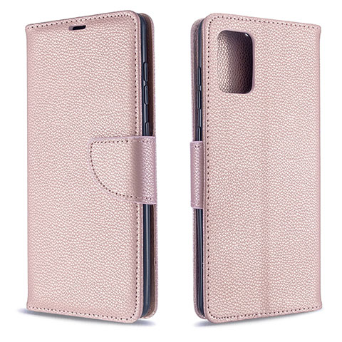 Handytasche Stand Schutzhülle Flip Leder Hülle B06F für Samsung Galaxy A71 4G A715 Rosegold