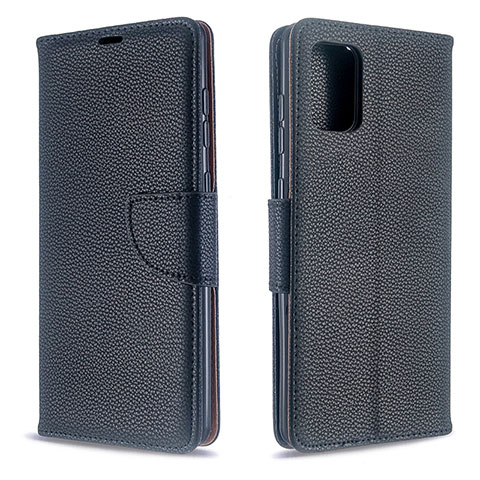 Handytasche Stand Schutzhülle Flip Leder Hülle B06F für Samsung Galaxy A71 5G Schwarz