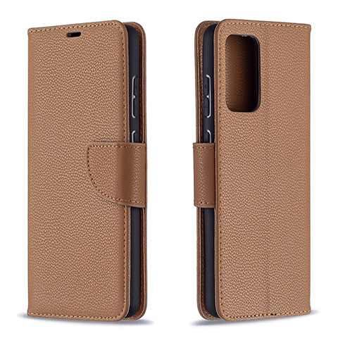 Handytasche Stand Schutzhülle Flip Leder Hülle B06F für Samsung Galaxy A72 4G Braun