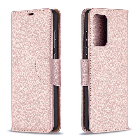 Handytasche Stand Schutzhülle Flip Leder Hülle B06F für Samsung Galaxy A72 4G Rosegold