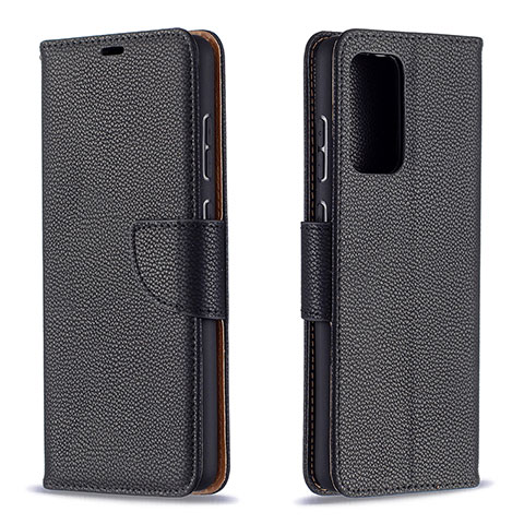 Handytasche Stand Schutzhülle Flip Leder Hülle B06F für Samsung Galaxy A72 5G Schwarz