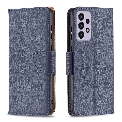 Handytasche Stand Schutzhülle Flip Leder Hülle B06F für Samsung Galaxy A73 5G Blau