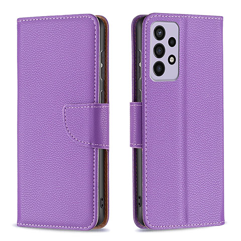 Handytasche Stand Schutzhülle Flip Leder Hülle B06F für Samsung Galaxy A73 5G Violett