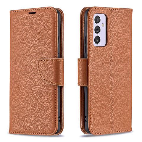 Handytasche Stand Schutzhülle Flip Leder Hülle B06F für Samsung Galaxy A82 5G Braun