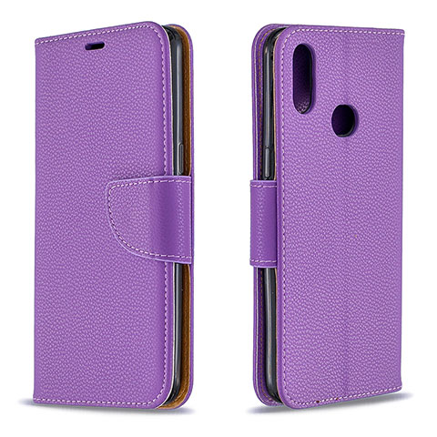 Handytasche Stand Schutzhülle Flip Leder Hülle B06F für Samsung Galaxy M01s Violett