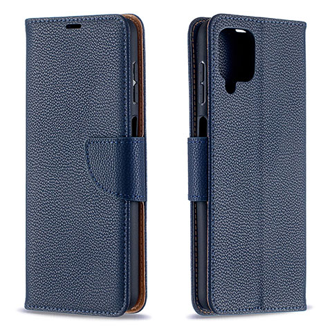 Handytasche Stand Schutzhülle Flip Leder Hülle B06F für Samsung Galaxy M12 Blau