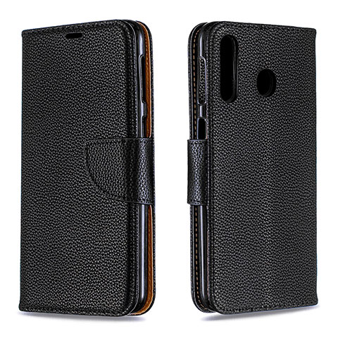 Handytasche Stand Schutzhülle Flip Leder Hülle B06F für Samsung Galaxy M30 Schwarz