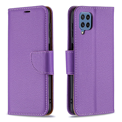 Handytasche Stand Schutzhülle Flip Leder Hülle B06F für Samsung Galaxy M32 4G Violett