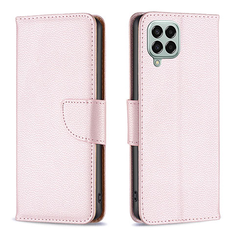 Handytasche Stand Schutzhülle Flip Leder Hülle B06F für Samsung Galaxy M33 5G Rosegold