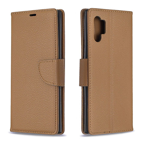 Handytasche Stand Schutzhülle Flip Leder Hülle B06F für Samsung Galaxy Note 10 Plus 5G Braun