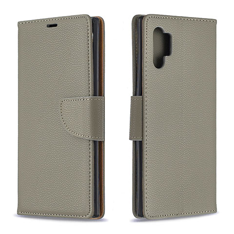 Handytasche Stand Schutzhülle Flip Leder Hülle B06F für Samsung Galaxy Note 10 Plus 5G Grau