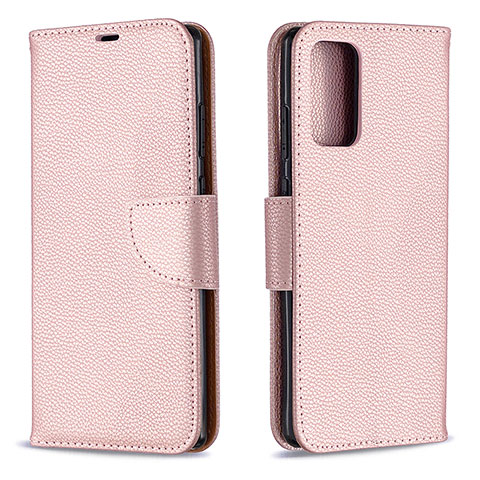 Handytasche Stand Schutzhülle Flip Leder Hülle B06F für Samsung Galaxy Note 20 5G Rosegold