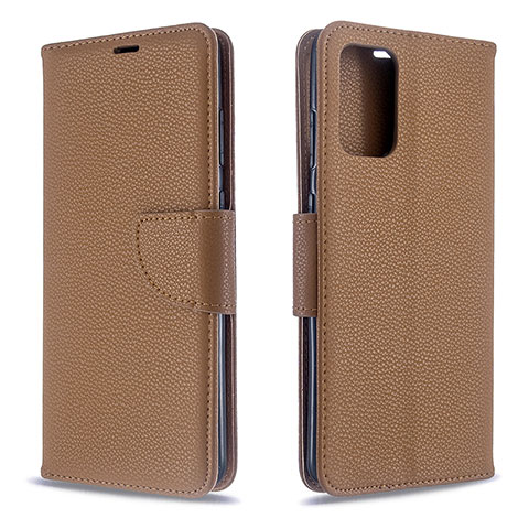 Handytasche Stand Schutzhülle Flip Leder Hülle B06F für Samsung Galaxy S20 5G Braun