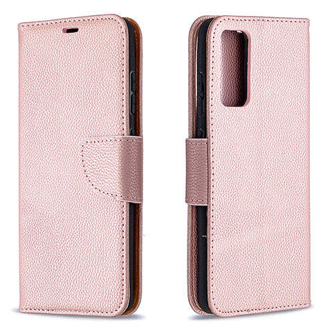 Handytasche Stand Schutzhülle Flip Leder Hülle B06F für Samsung Galaxy S20 FE 5G Rosegold