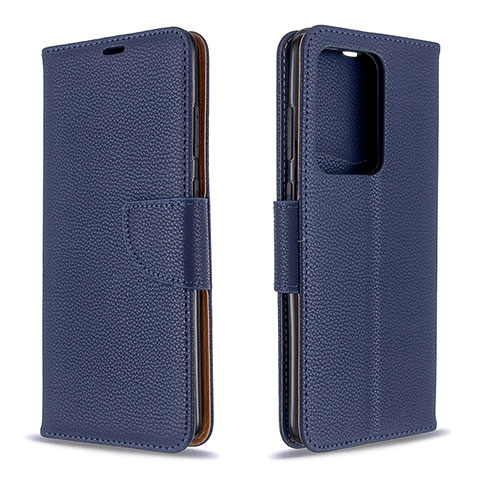 Handytasche Stand Schutzhülle Flip Leder Hülle B06F für Samsung Galaxy S20 Plus 5G Blau