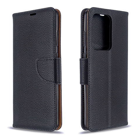 Handytasche Stand Schutzhülle Flip Leder Hülle B06F für Samsung Galaxy S20 Plus Schwarz