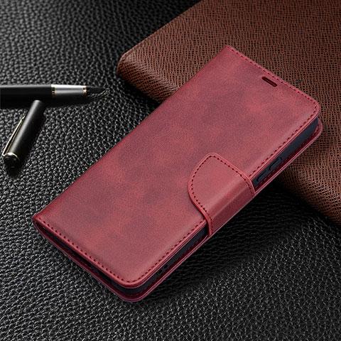 Handytasche Stand Schutzhülle Flip Leder Hülle B06F für Samsung Galaxy S21 FE 5G Rot