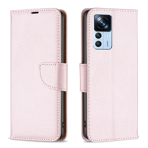 Handytasche Stand Schutzhülle Flip Leder Hülle B06F für Xiaomi Mi 12T 5G Rosegold