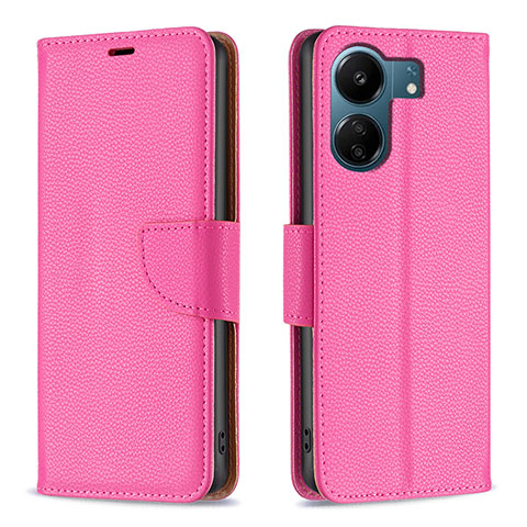 Handytasche Stand Schutzhülle Flip Leder Hülle B06F für Xiaomi Poco C65 Pink