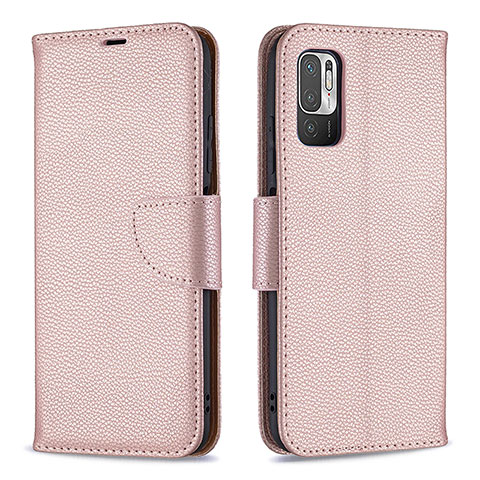 Handytasche Stand Schutzhülle Flip Leder Hülle B06F für Xiaomi POCO M3 Pro 5G Rosegold