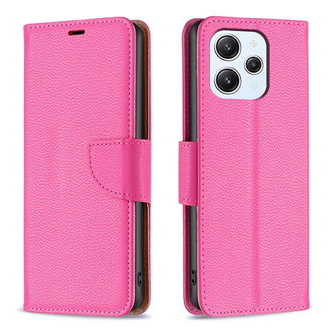 Handytasche Stand Schutzhülle Flip Leder Hülle B06F für Xiaomi Redmi 12 4G Pink