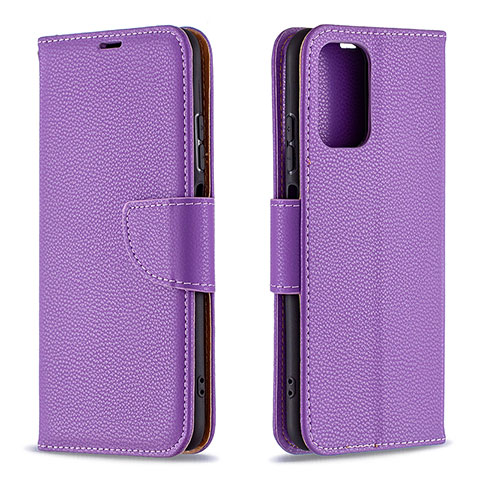 Handytasche Stand Schutzhülle Flip Leder Hülle B06F für Xiaomi Redmi Note 10 4G Violett