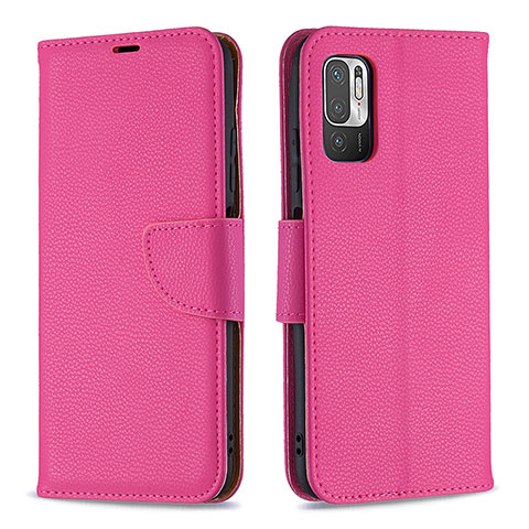 Handytasche Stand Schutzhülle Flip Leder Hülle B06F für Xiaomi Redmi Note 10 5G Pink